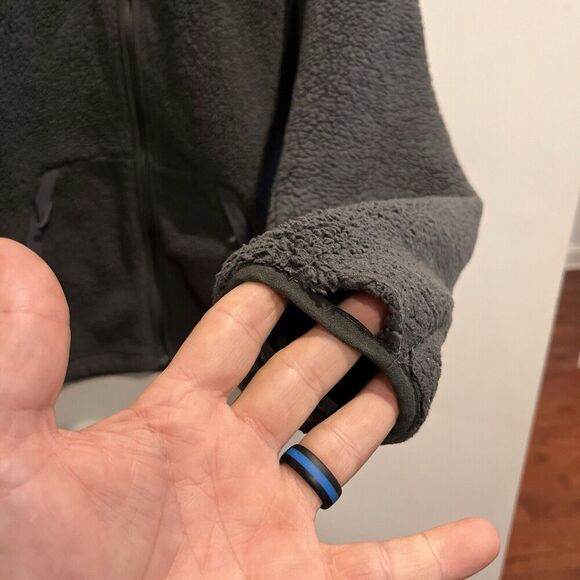 The North Face Gray Fleece Jacket Black Label M Men Outdoor Hiking Gorpcore Flaw - Picture 9 of 14